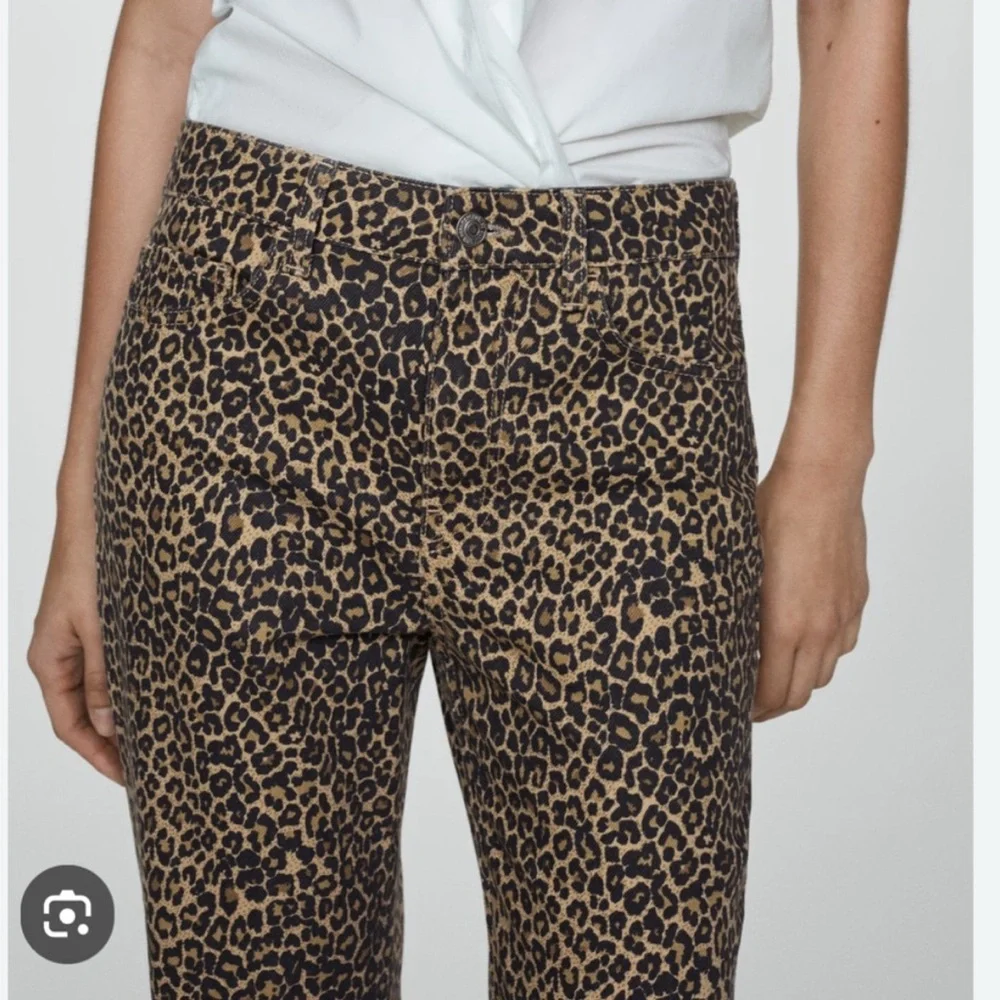 BOSSE Leopard Print Skinny Stretch Tan And Black Pants size 4